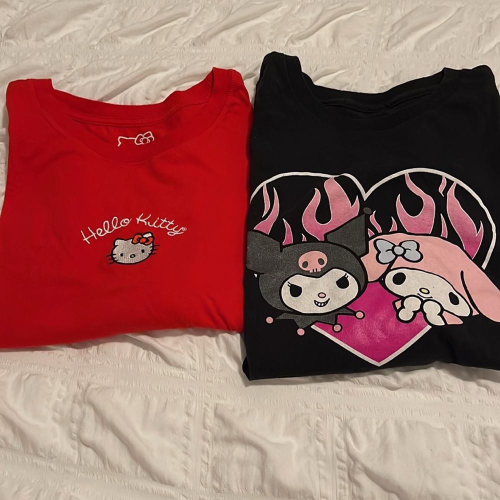 BUNDLE Sanrio Graphic Cropped Tees